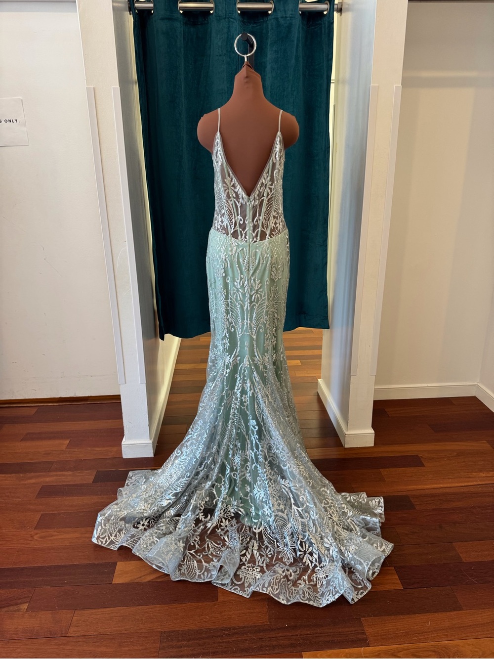 Evening gown with an illusion sheer - Picture 2 of 8